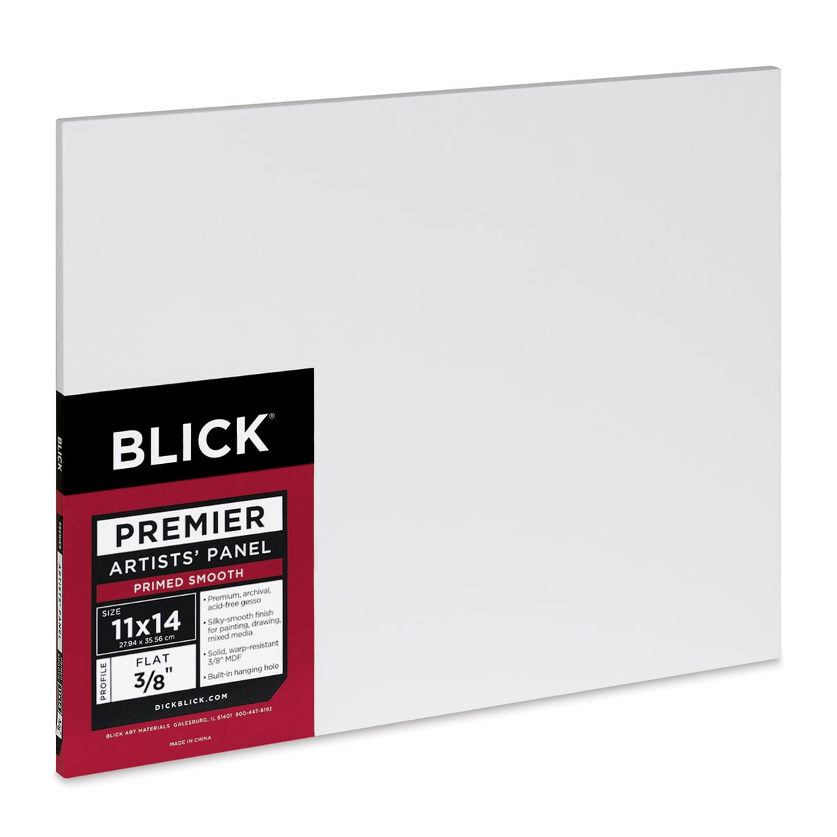 Blick Premier Artists' Panel - Flat, 3/8", 11" x 14" side view