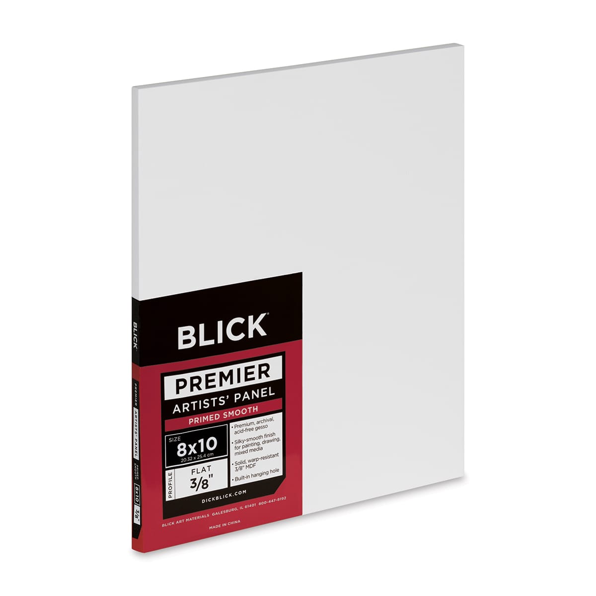 Blick Premier Artists' Panel - Flat, 3/8", 8" x 10" side view