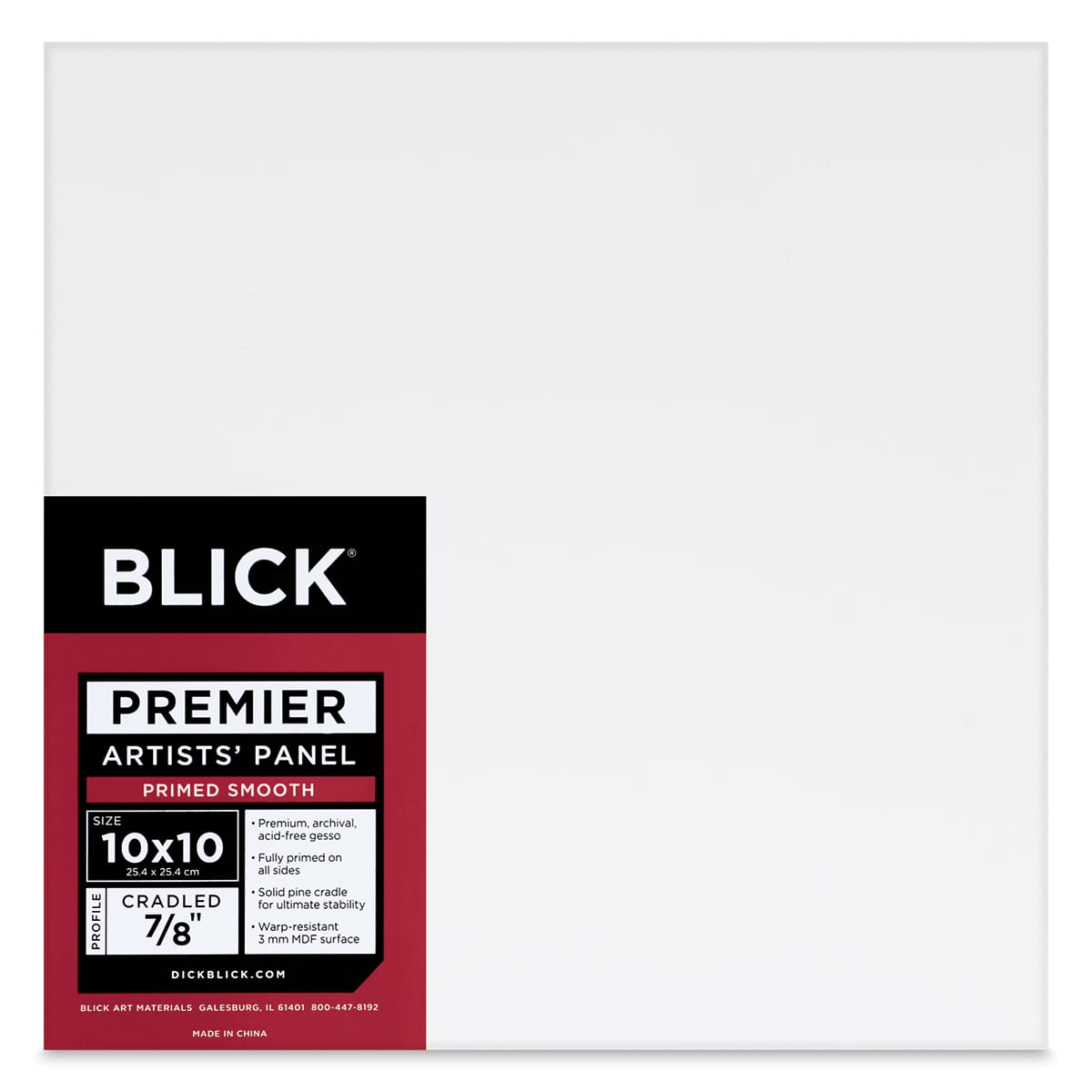 Blick Premier Artists' Panel - Traditional Cradle, 7/8", 10" x 10"