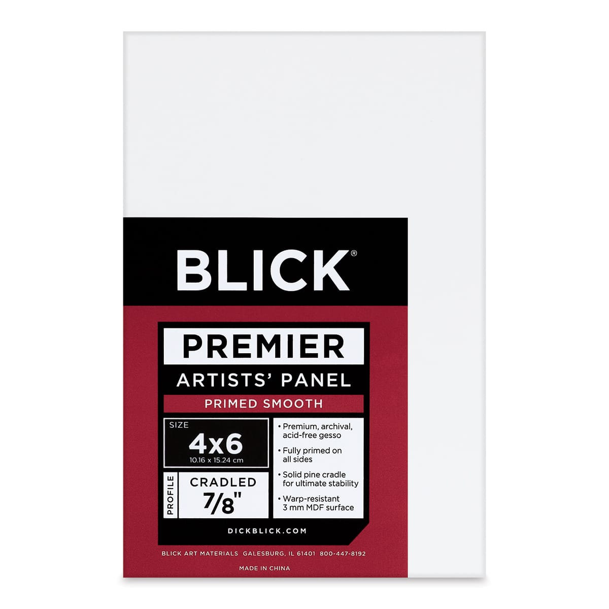 Blick Premier Artists' Panel - Traditional Cradle, 7/8", 4" x 6"