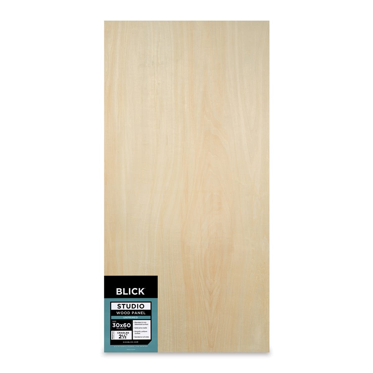 Blick Studio Artists' Wood Panels - Extra Deep Cradle Panel, 30" x 60", 2-1/2" Cradle, front