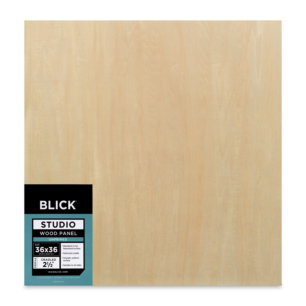 Blick Studio Artists' Wood Panels - Extra Deep Cradle Panel, 36" x 36", 2-1/2" Cradle, front