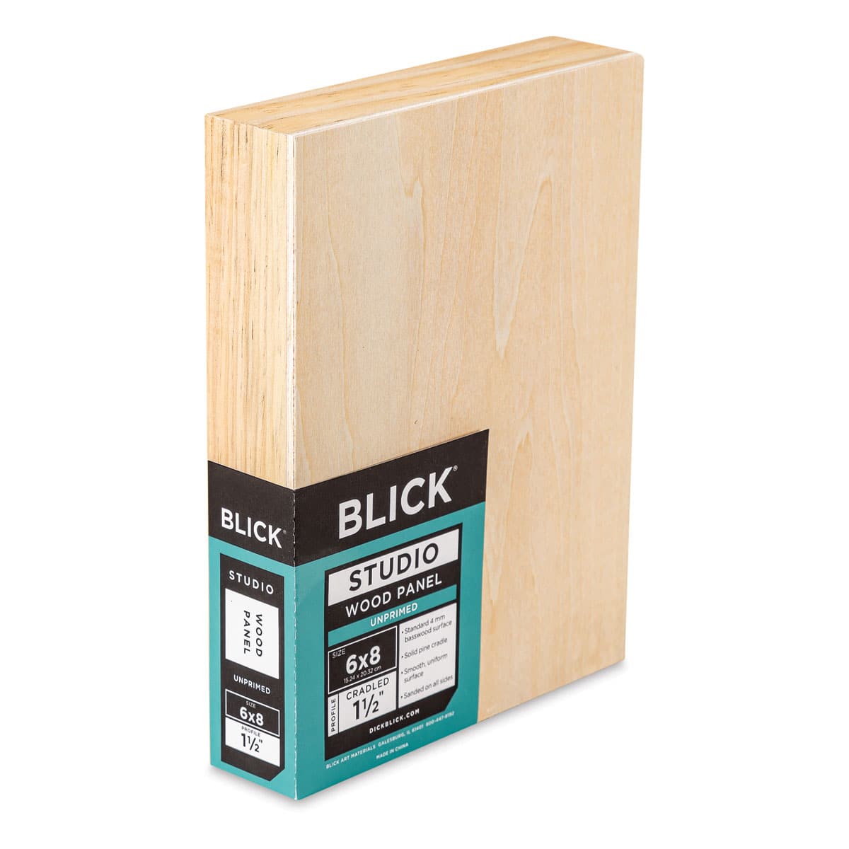 Blick Studio Artists' Wood Panel - Gallery Cradle, 6" x 8", 1-1/2" Cradle