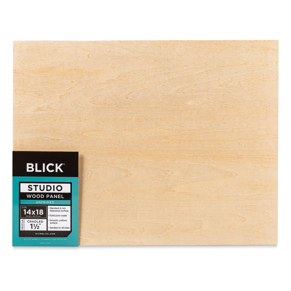 Blick Studio Artists' Wood Panels - Gallery Cradle, 14" x 18", 1-1/2" Cradle, front