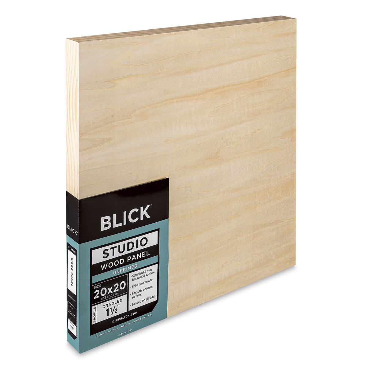 Blick Studio Artists' Wood Panels - Gallery Cradle, 20" x 20", 1-1/2" Cradle