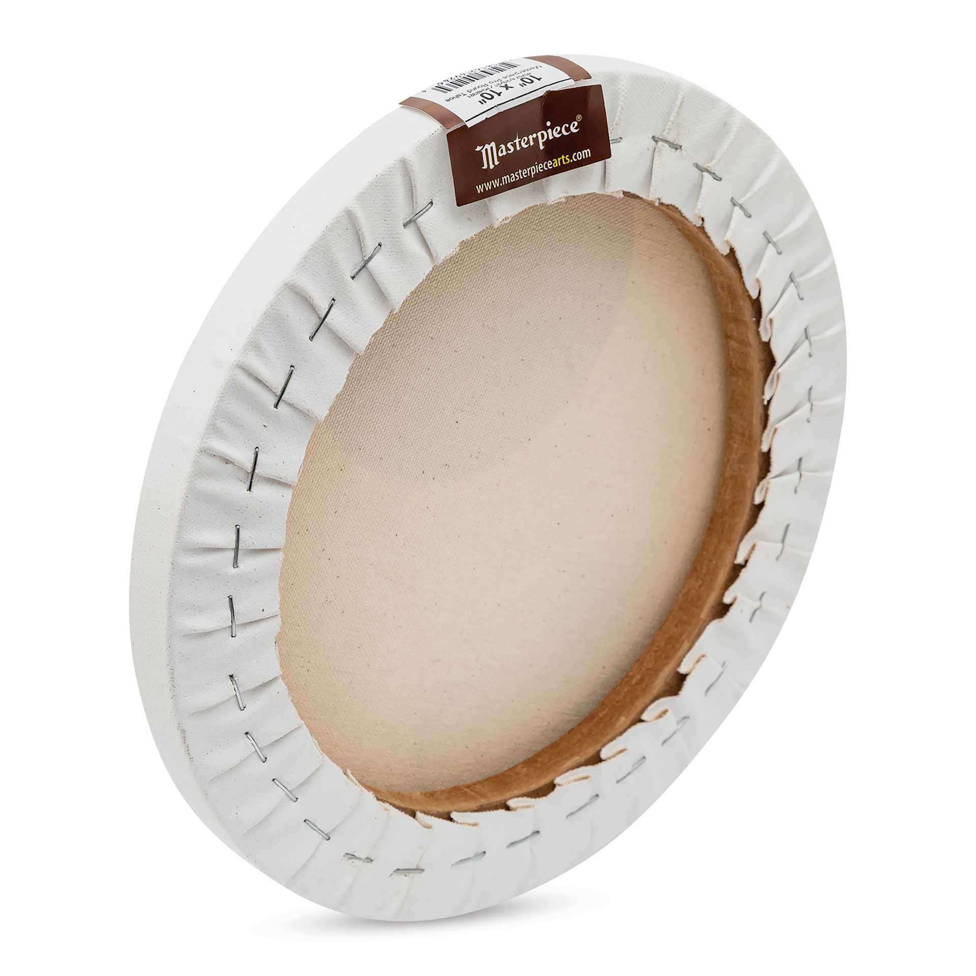Masterpiece Pro Stretched Round Canvas - 10" Diameter, 3/4" Profile back side view