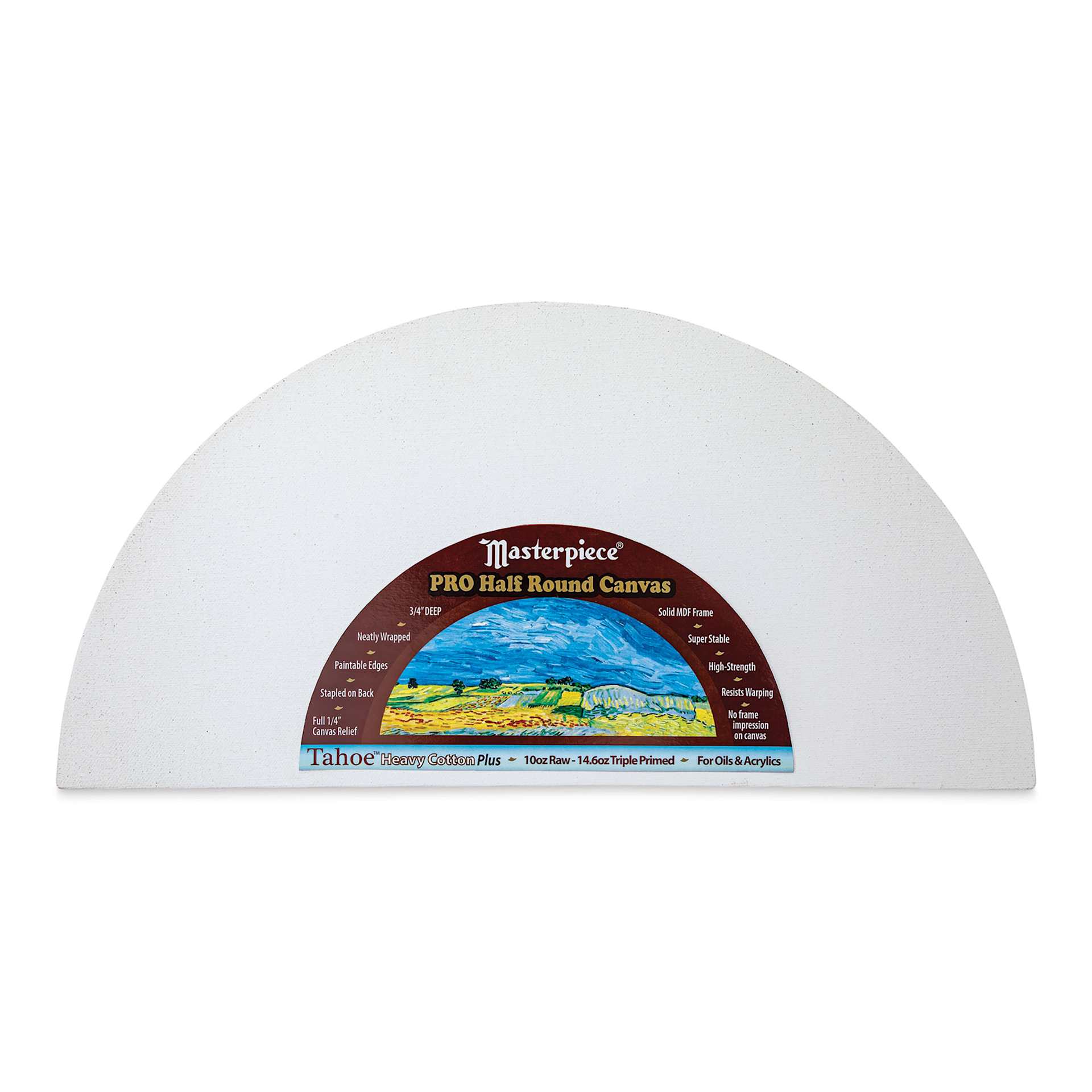 Masterpiece Tahoe Cotton Canvas Shape - Half Round, 8" x 16" Masterpiece Tahoe Cotton Canvas Shape - Half Round, 8" x 16"