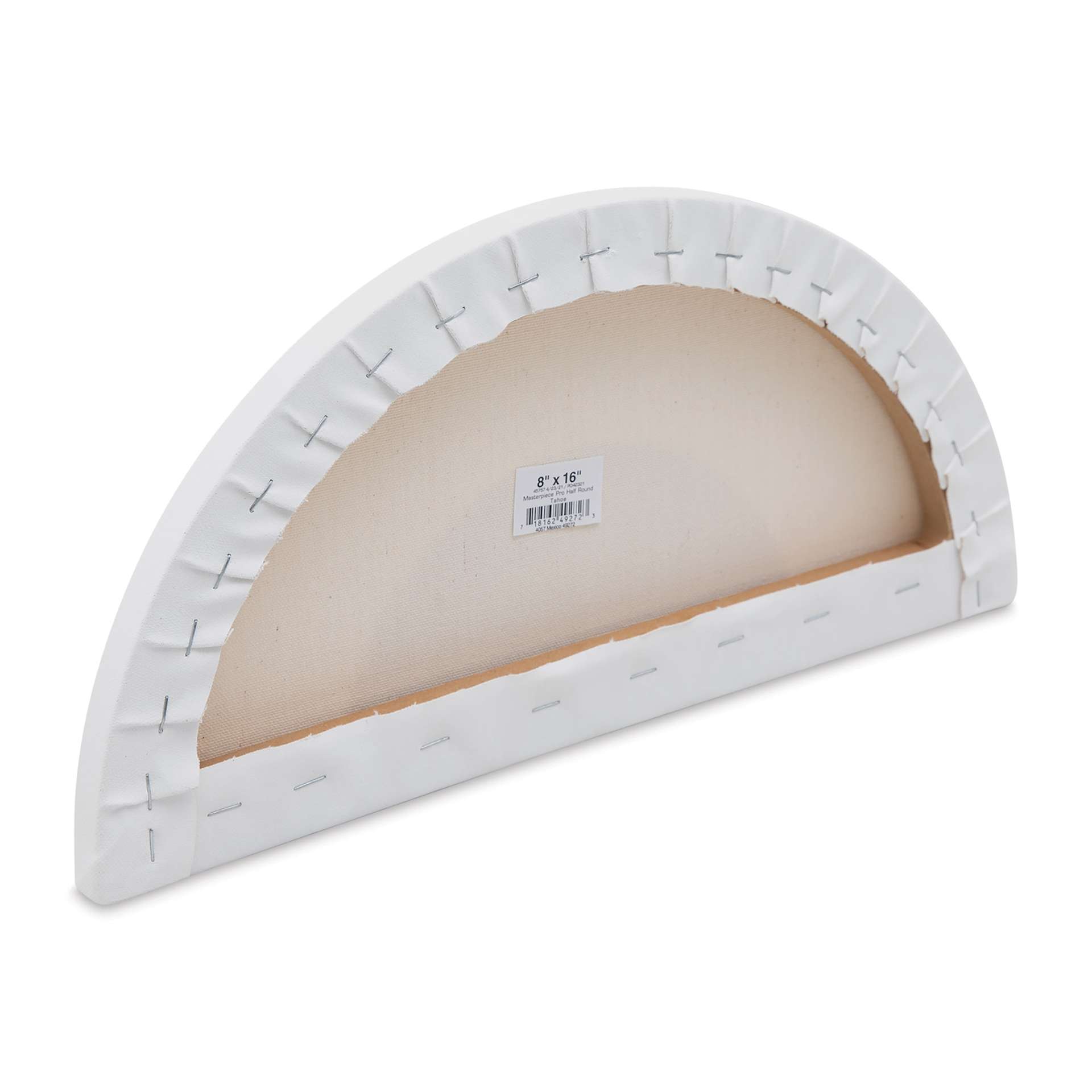 Masterpiece Tahoe Cotton Canvas Shape - Half Round, 8" x 16" angled back view Masterpiece Tahoe Cotton Canvas Shape - Half Round, 8" x 16" angled back view