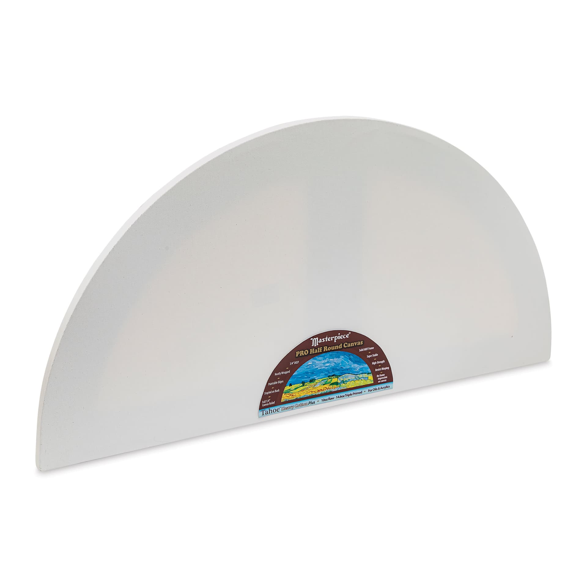 Masterpiece Tahoe Cotton Canvas Shape - Half Round, 15" x 30" angled front view