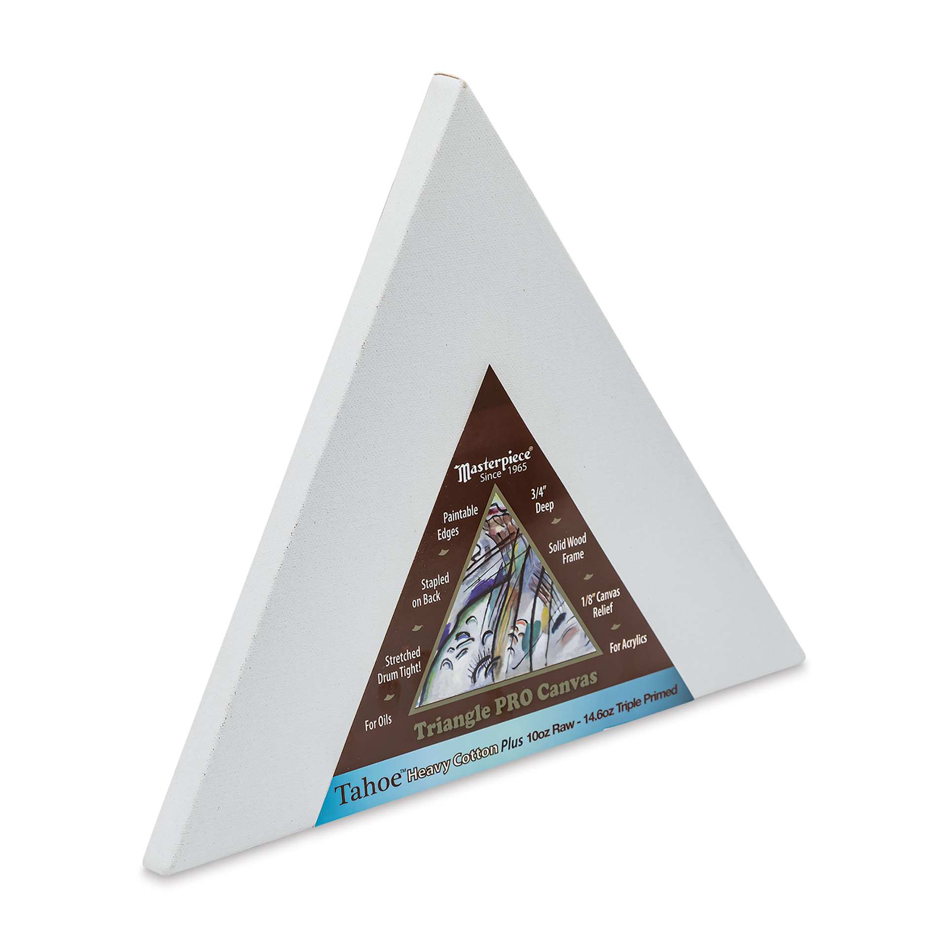 Masterpiece Tahoe Cotton Canvas Shape - Triangle, 10" angled side view Masterpiece Tahoe Cotton Canvas Shape - Triangle, 10" angled side view