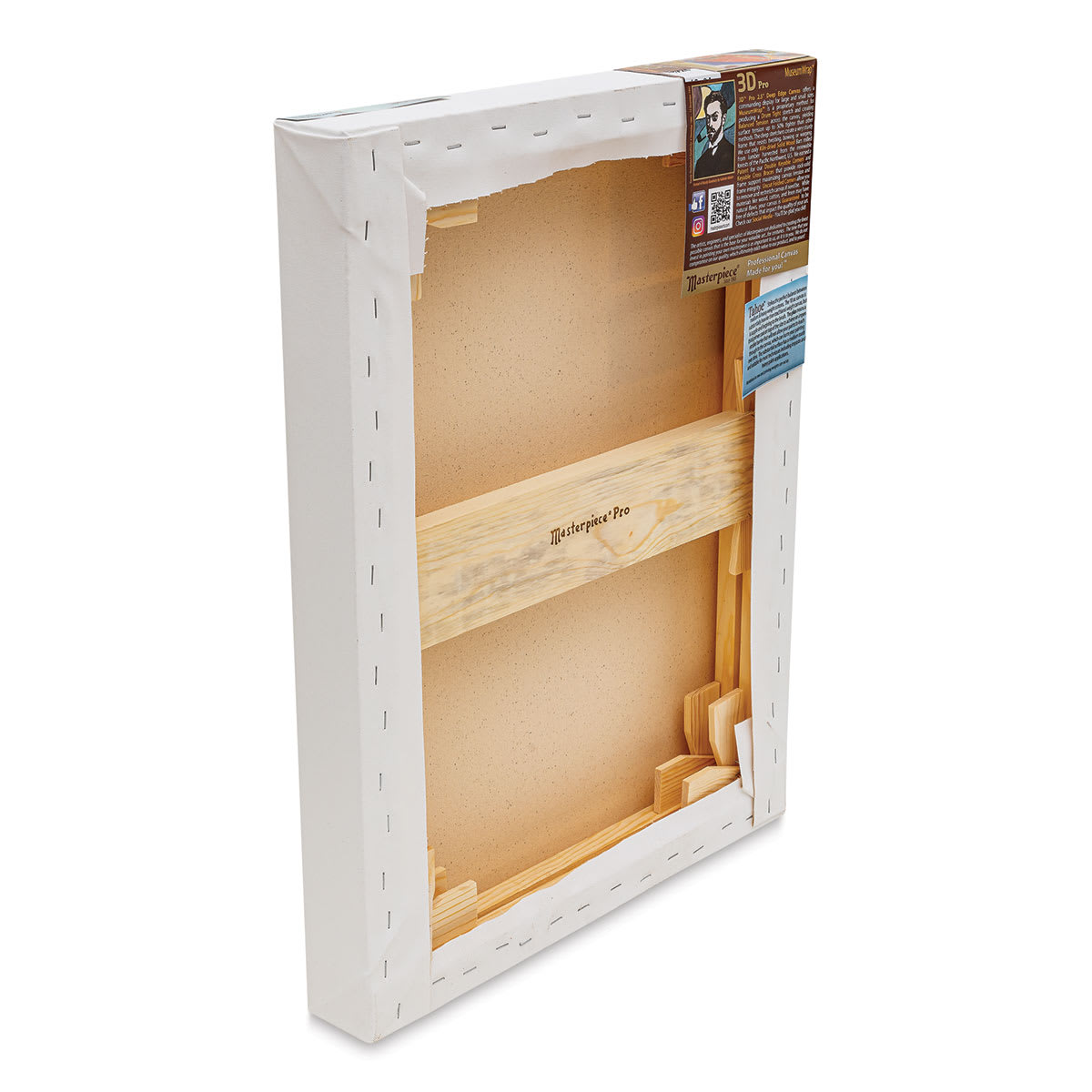 Masterpiece Tahoe Cotton Canvas - 18" x 24", 2-1/2" Profile, Acrylic Primed back side view