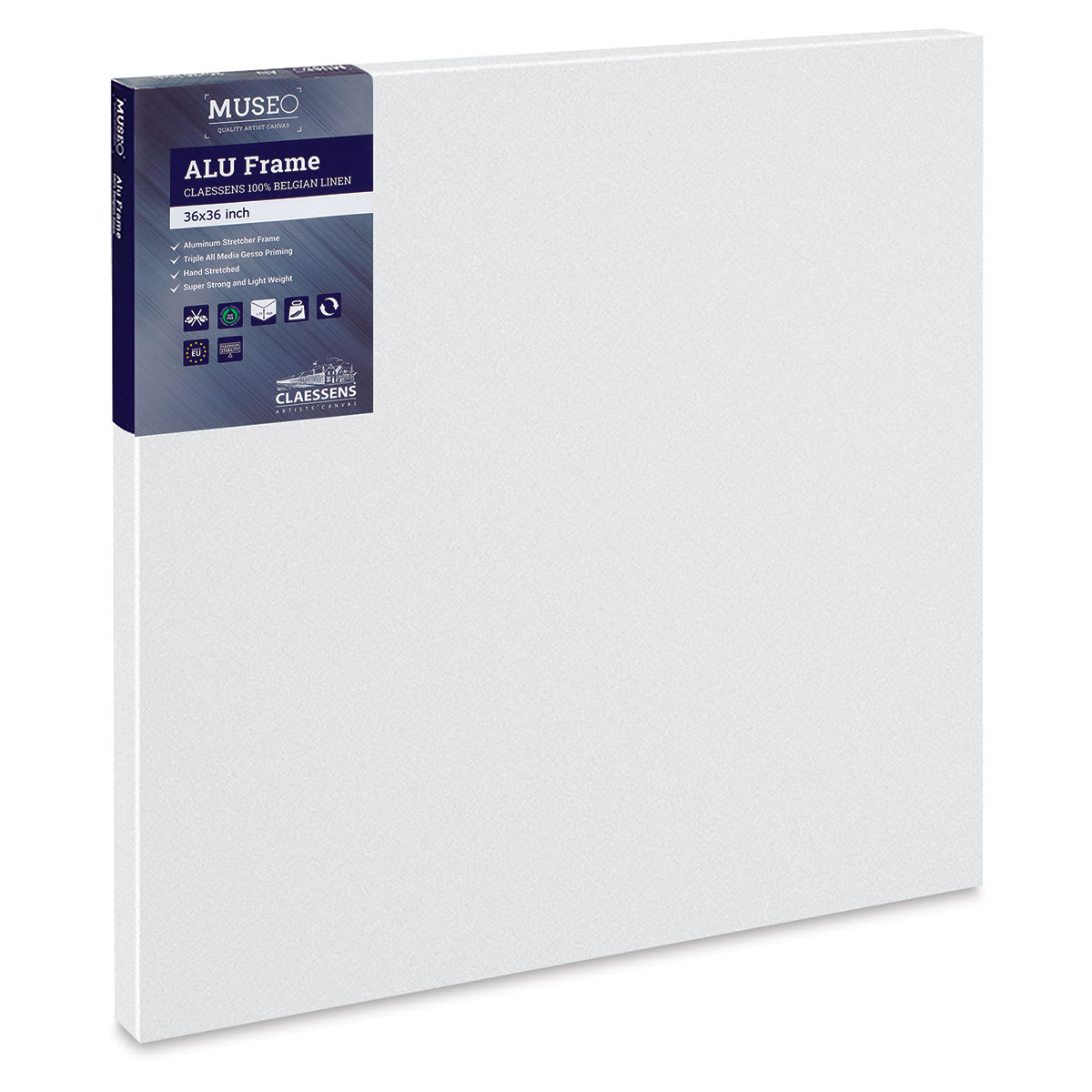 Museo Alu-Frame Claessens Belgian Linen Canvas - 36" x 36", 1-3/4" Depth