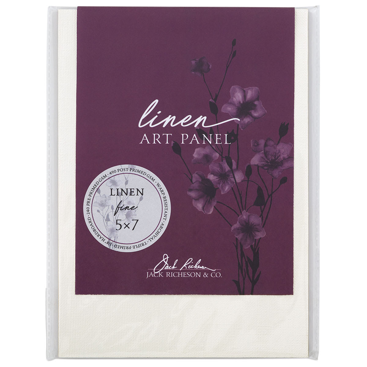 Richeson Linen Canvas Panel - Front view of package Richeson Linen Canvas Panel - Front view of package