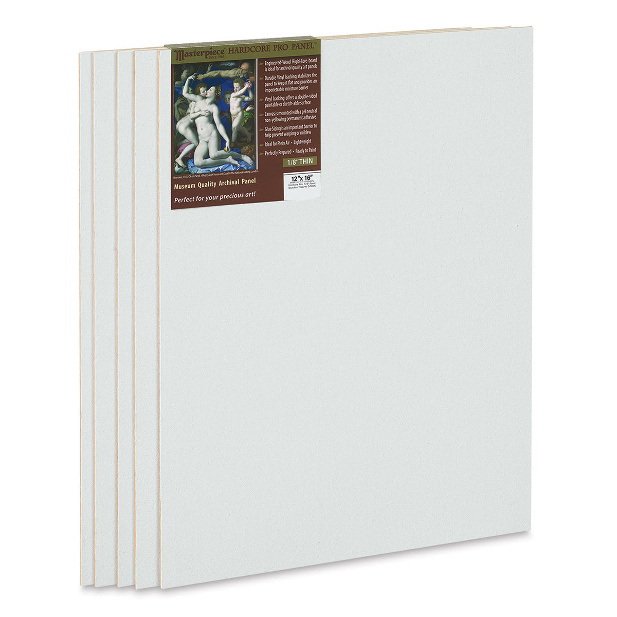 Masterpiece Sausalito Hardcore Pro Canvas Panel Pack - 12" x 16", Pkg of 5