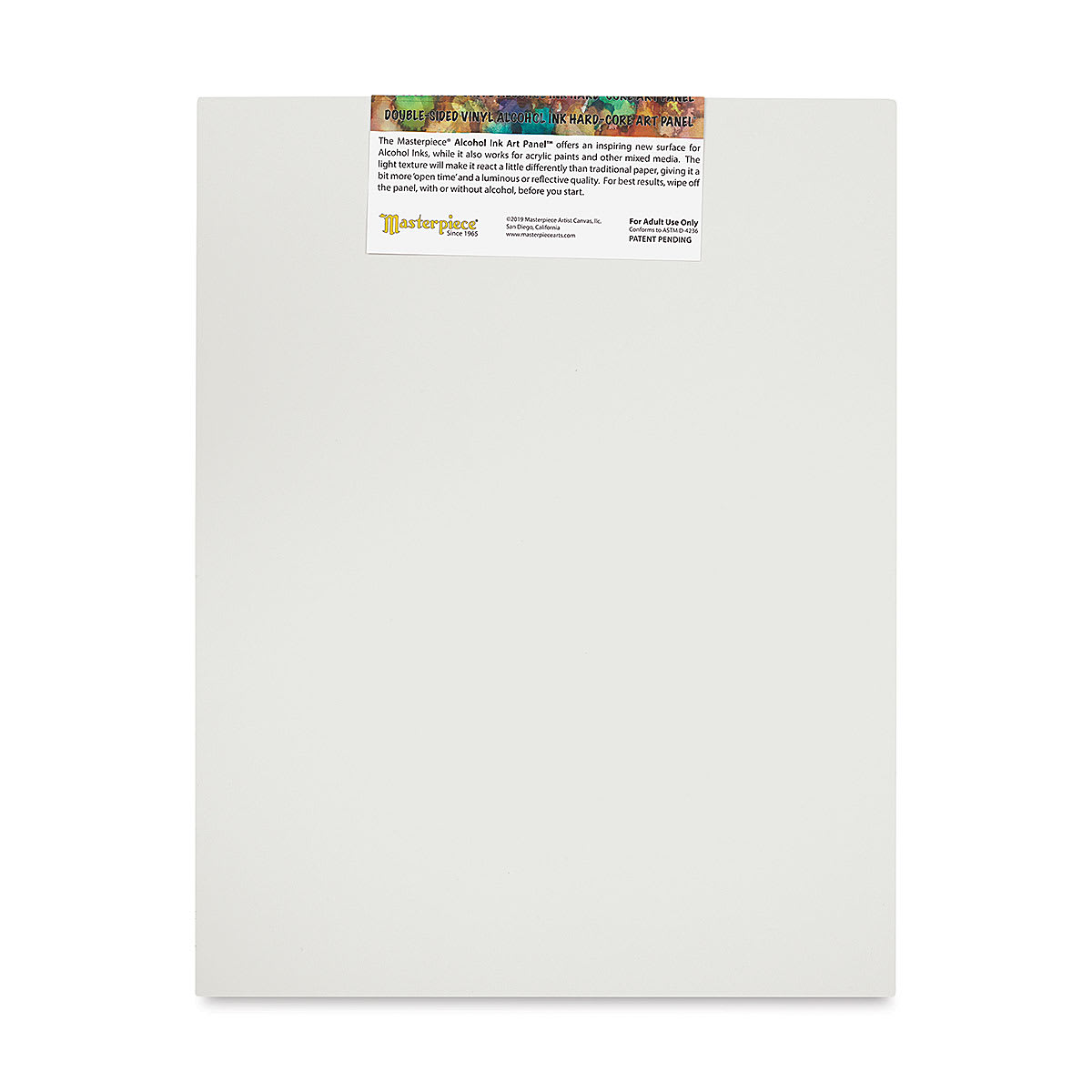 Masterpiece Alcohol Ink Art Panel - 14" x 18", Single Panel back