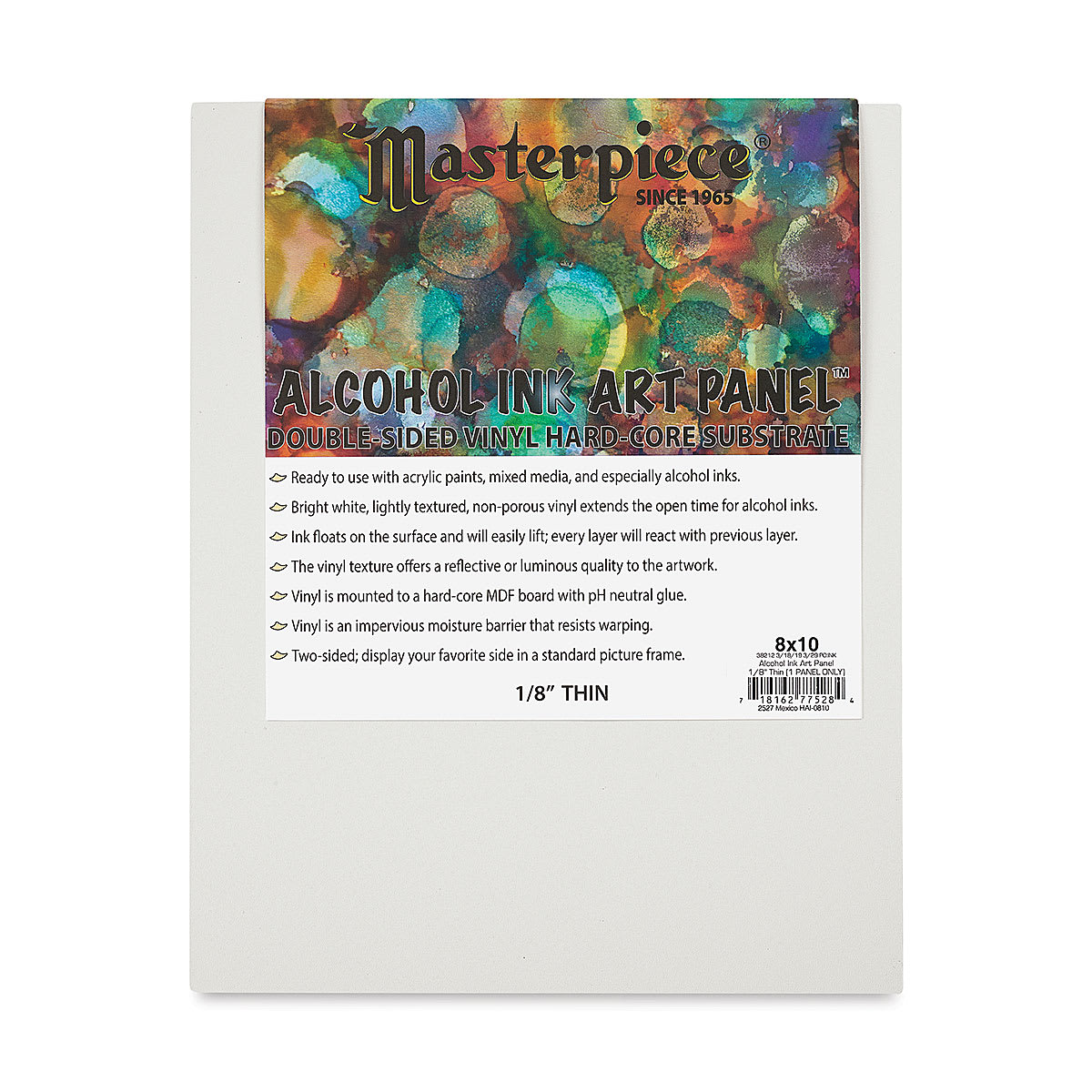 Masterpiece Alcohol Ink Art Panel - 8" x 10", Single Panel front