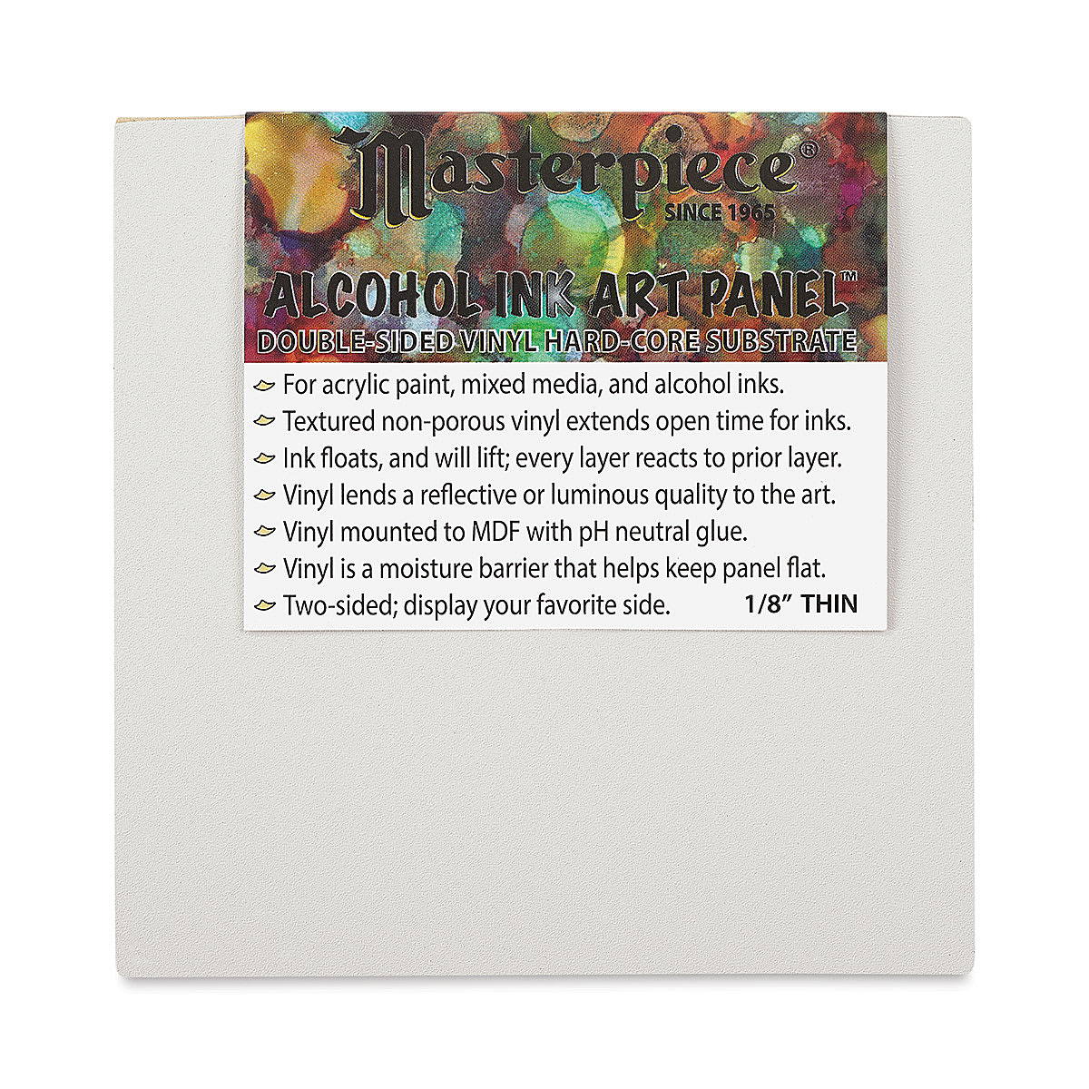 Masterpiece Alcohol Ink Art Panels - 4" x 4", Pkg of 3 front