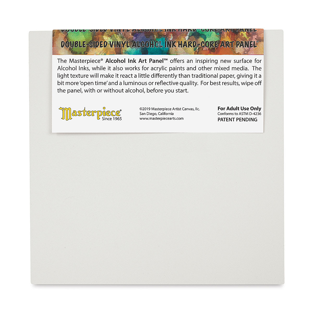 Masterpiece Alcohol Ink Art Panel - 8" x 8", Single Panel