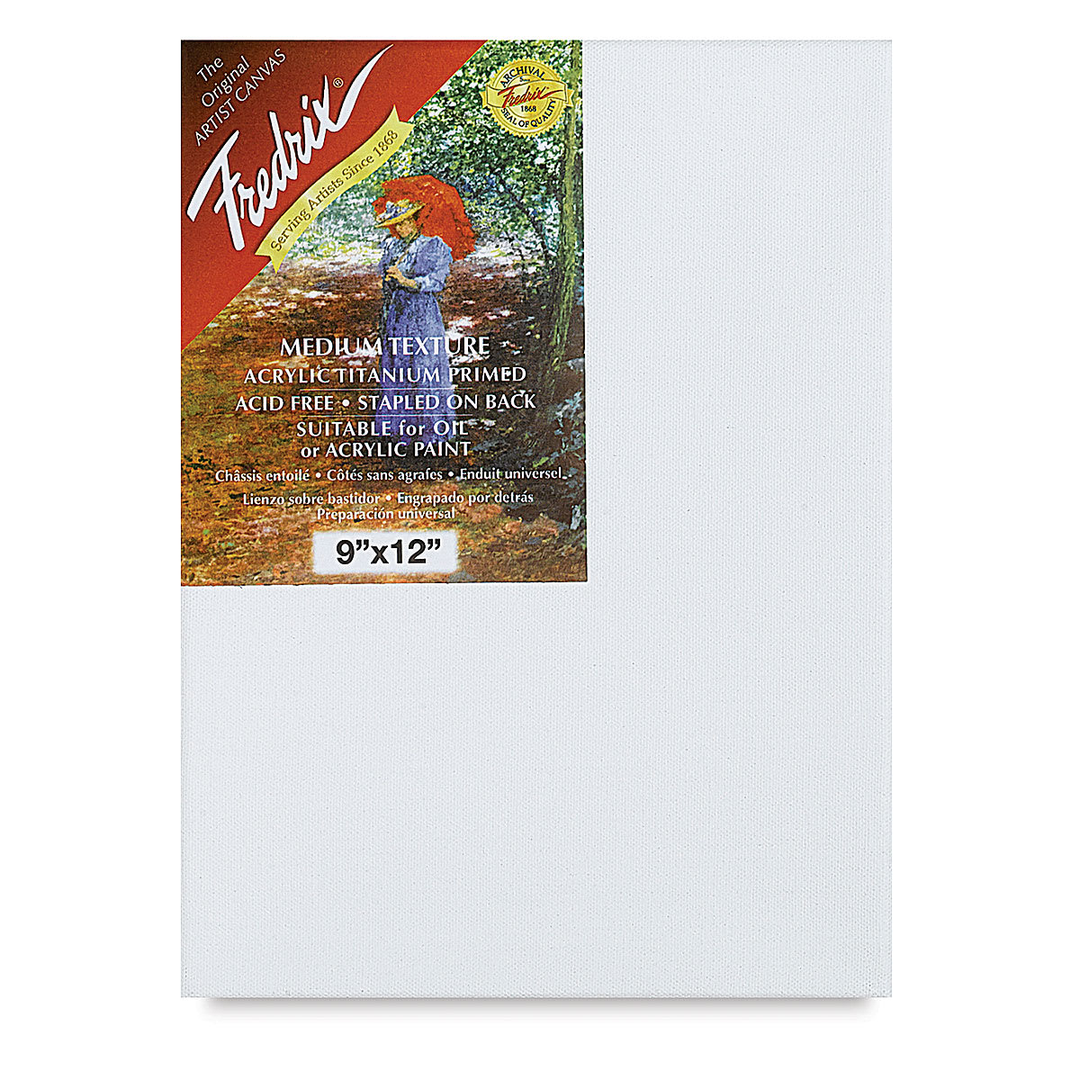 Fredrix Red Label Cotton Canvas - 9" x 12", 3/4" Profile
