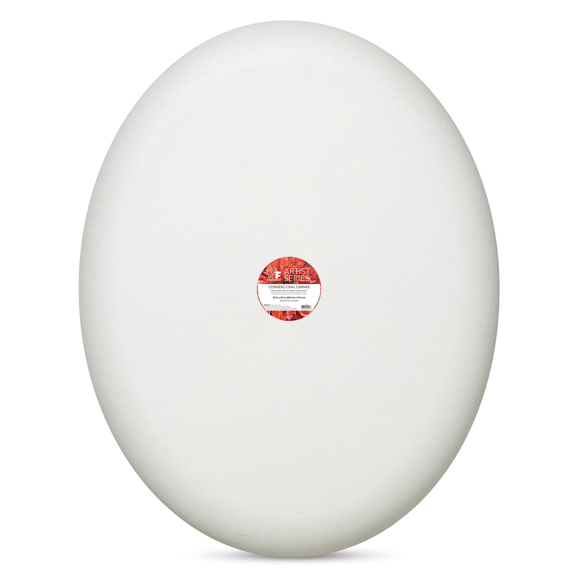 Fredrix Convexo Canvas - 24" x 36", Oval, front of canvas