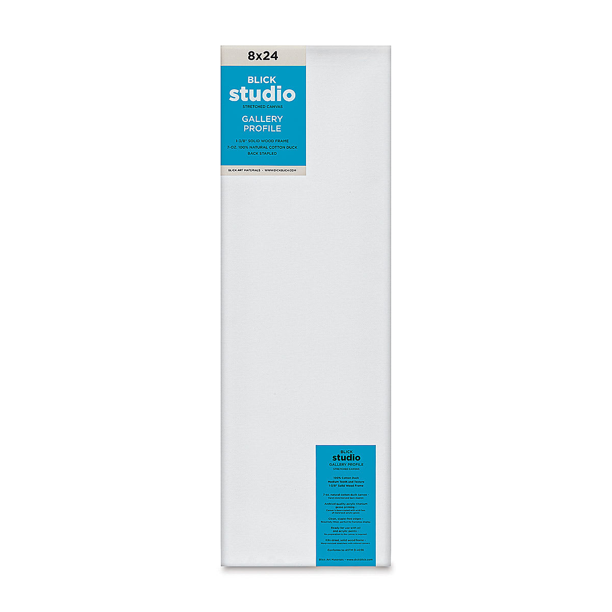 Blick Studio Stretched Cotton Canvas - Gallery Profile, 8" x 24" (front)