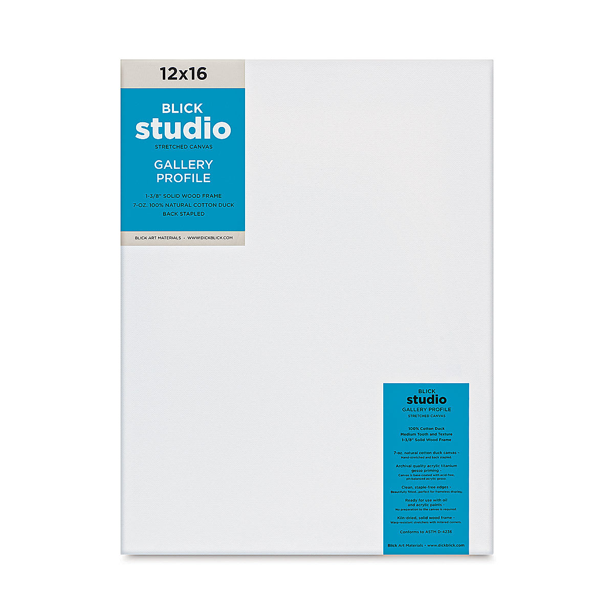 Blick Studio Stretched Cotton Canvas - Gallery Profile, 12" x 16" (front)