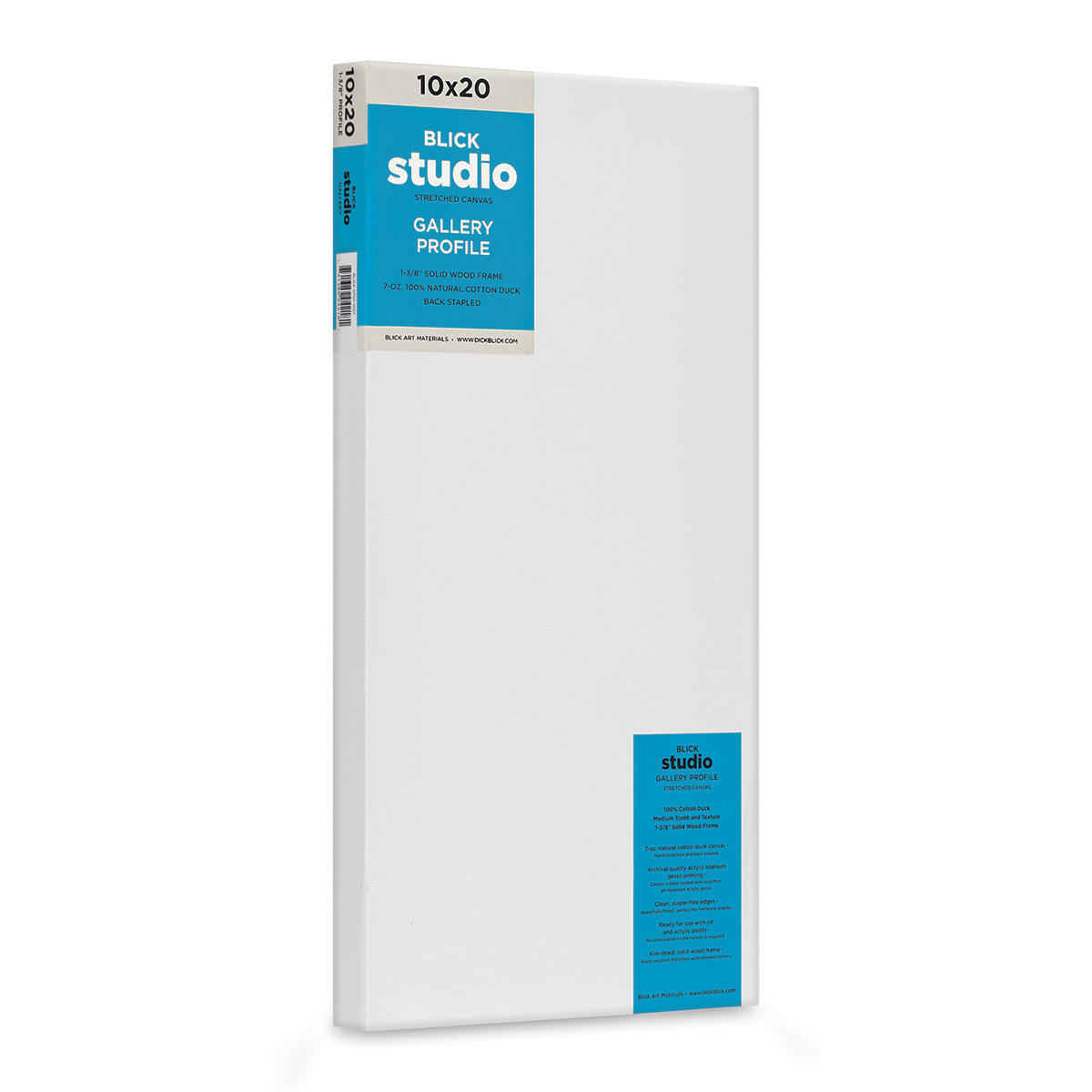 Blick Studio Stretched Cotton Canvas - Gallery Profile, 10" x 20" (side view)