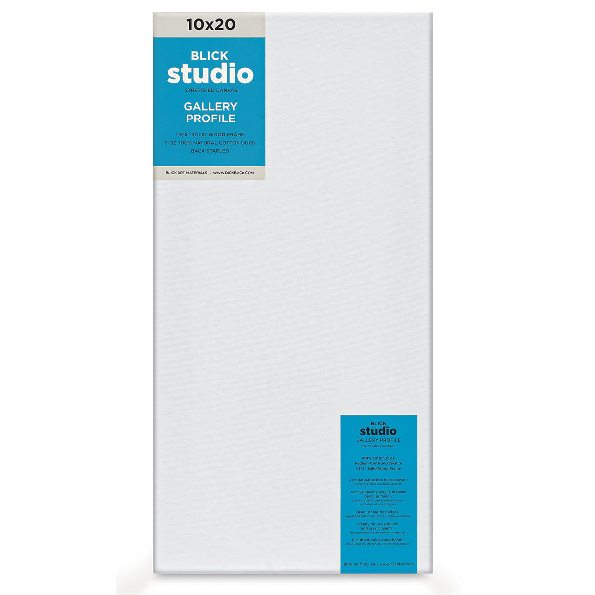 Blick Studio Stretched Cotton Canvas - Gallery Profile, 10" x 20" (front)