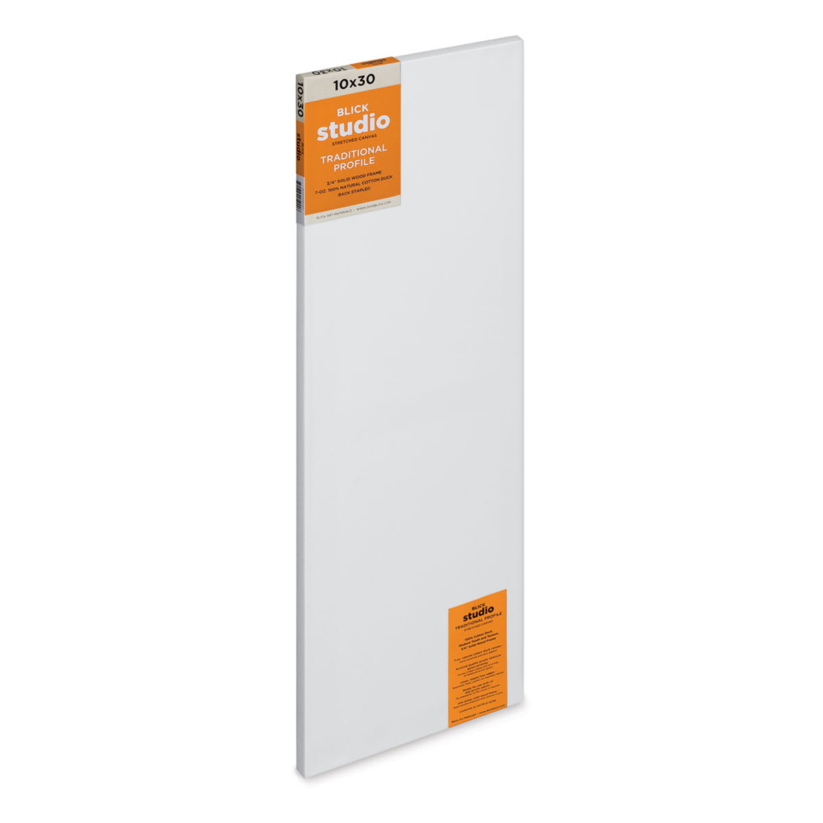 Blick Studio Stretched Cotton Canvas - Traditional Profile, 10" x 30" (side view)