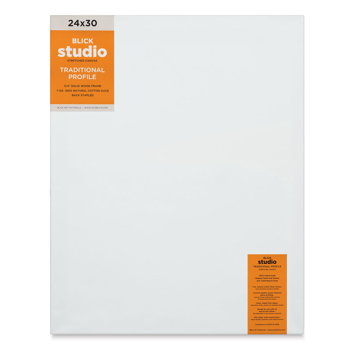 Blick Studio Stretched Cotton Canvas - Traditional Profile, 24" x 30" (front)