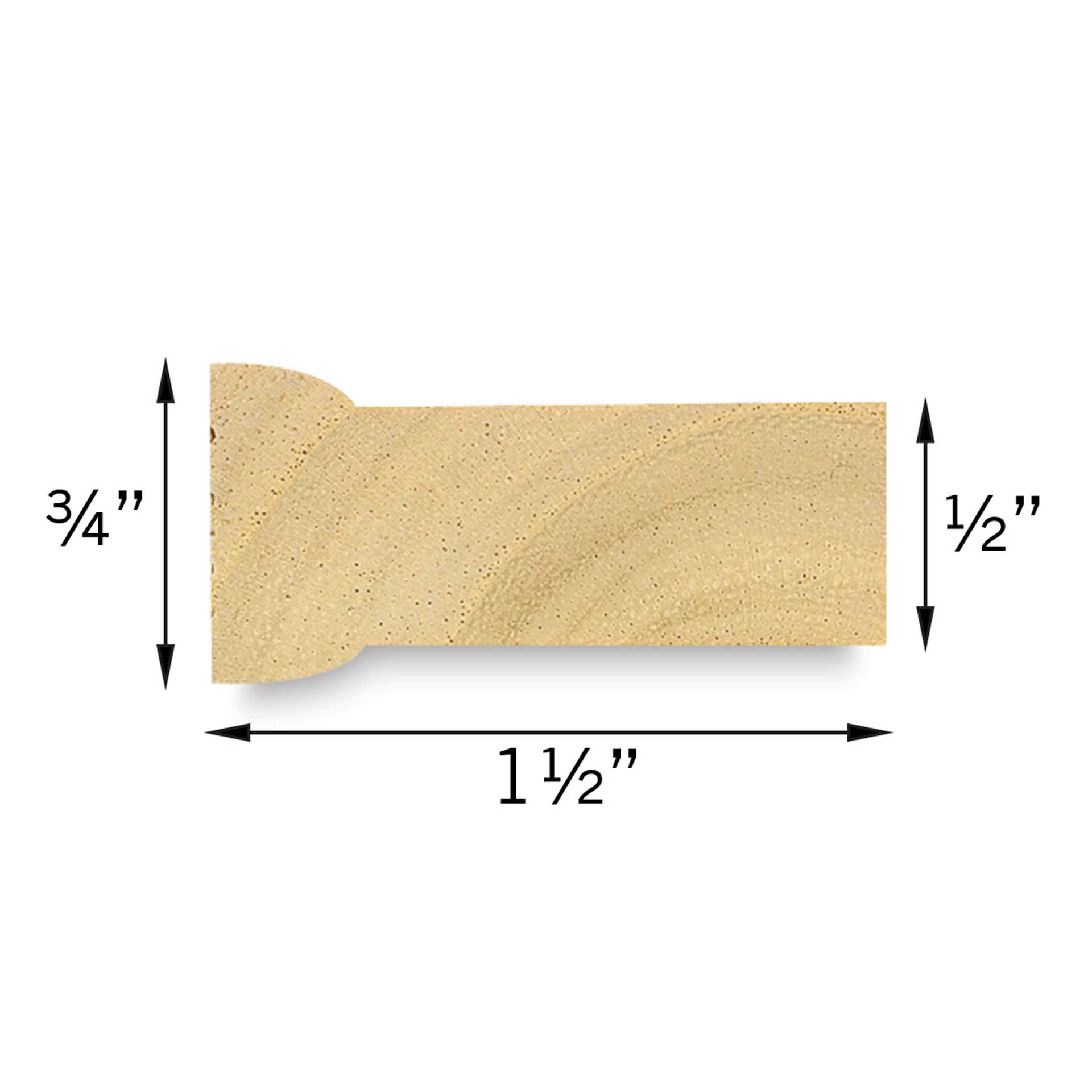 Profile of stretcher bar used for Traditional Profile Canvases. Profile of stretcher bar used for Traditional Profile Canvases.
