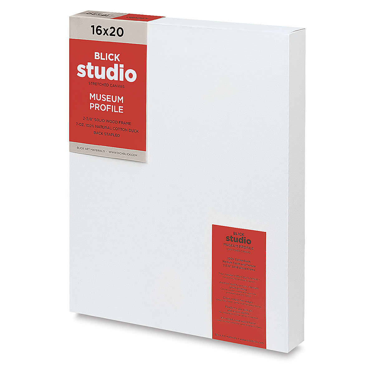 Blick Studio Stretched Cotton Canvas - 16" x 20", Museum Profile (front) Blick Studio Stretched Cotton Canvas - 16" x 20", Museum Profile (front)