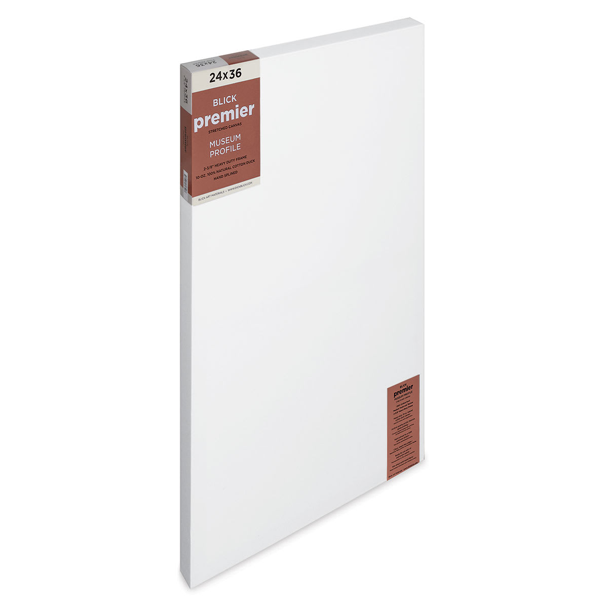 Blick Premier Stretched Cotton Canvas - Museum Profile, Splined, 24" x 36" (side view)