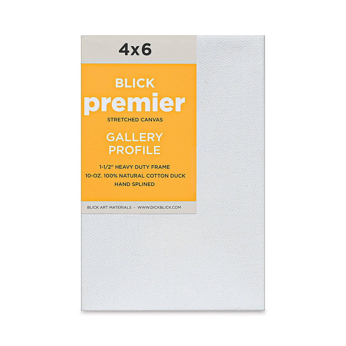 Blick Premier Stretched Cotton Canvas - Gallery Profile, Splined, 4" x 6" (front)