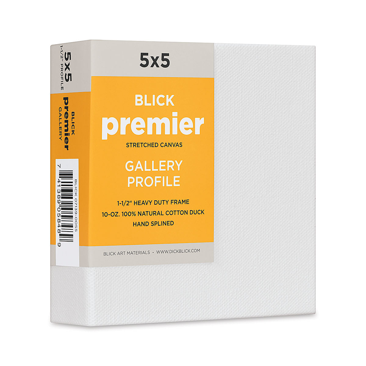 Blick Premier Stretched Cotton Canvas - Gallery Profile, Splined, 5" x 5" (side view)