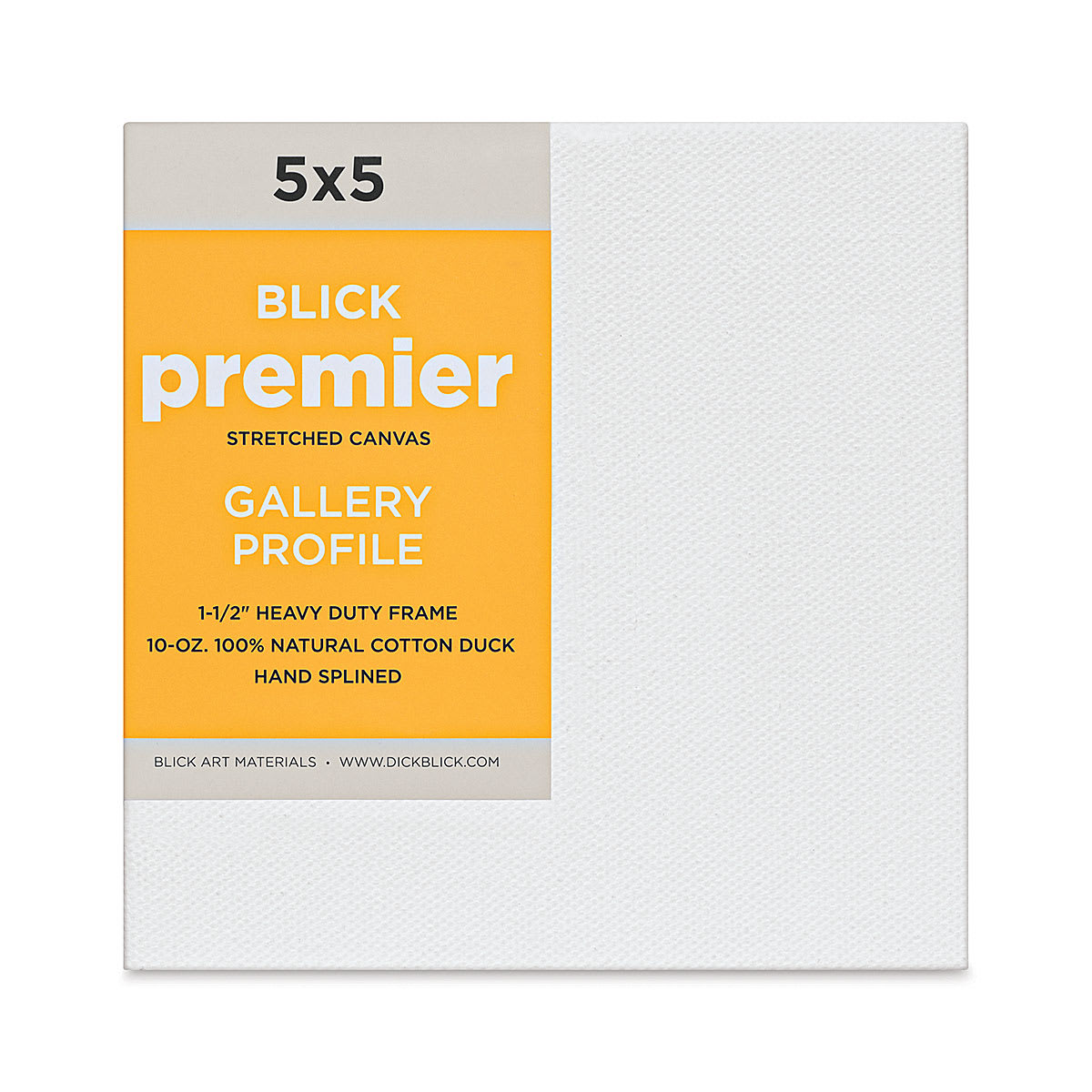 Blick Premier Stretched Cotton Canvas - Gallery Profile, Splined, 5" x 5" (front)
