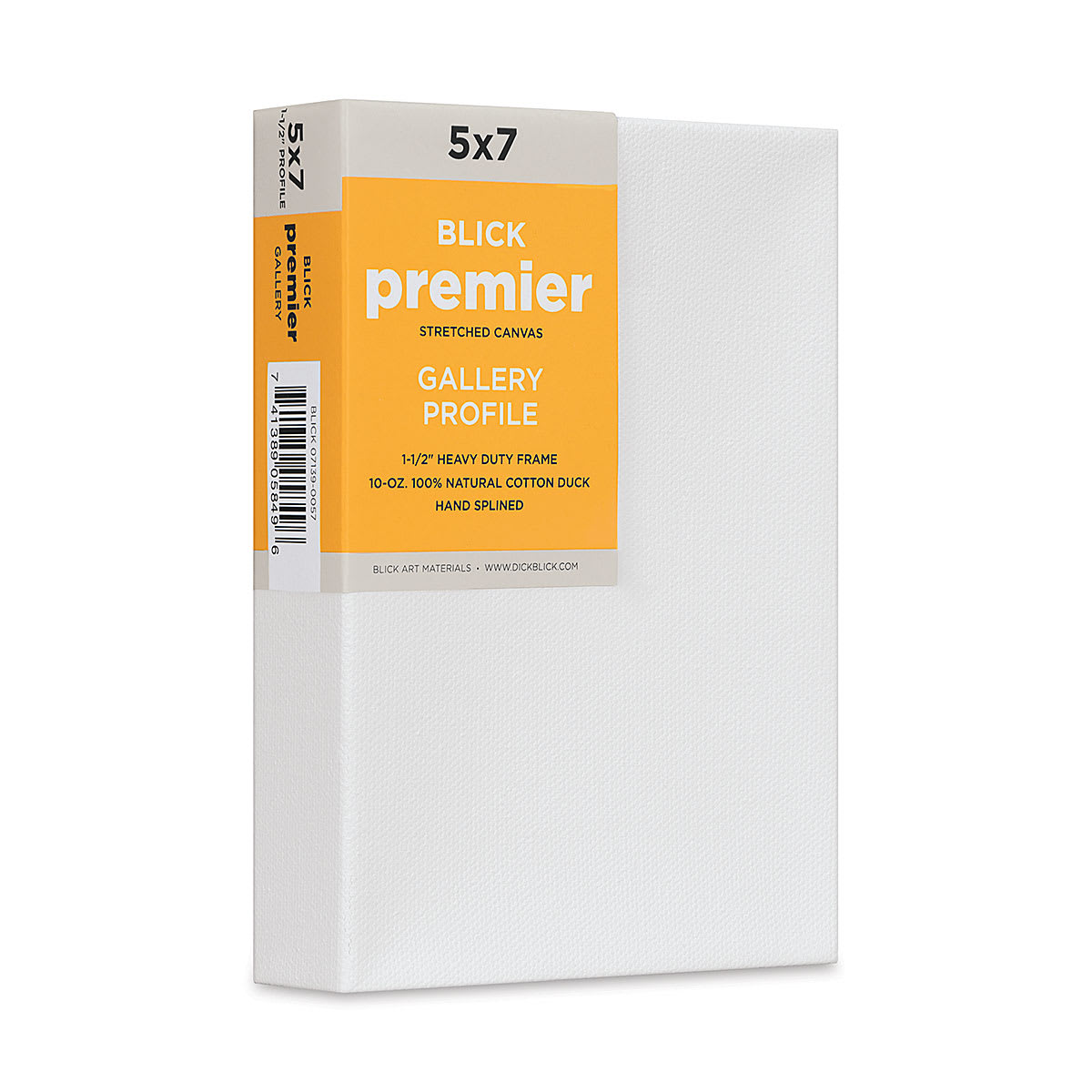 Blick Premier Stretched Cotton Canvas - Gallery Profile, Splined, 5" x 7" (side view)