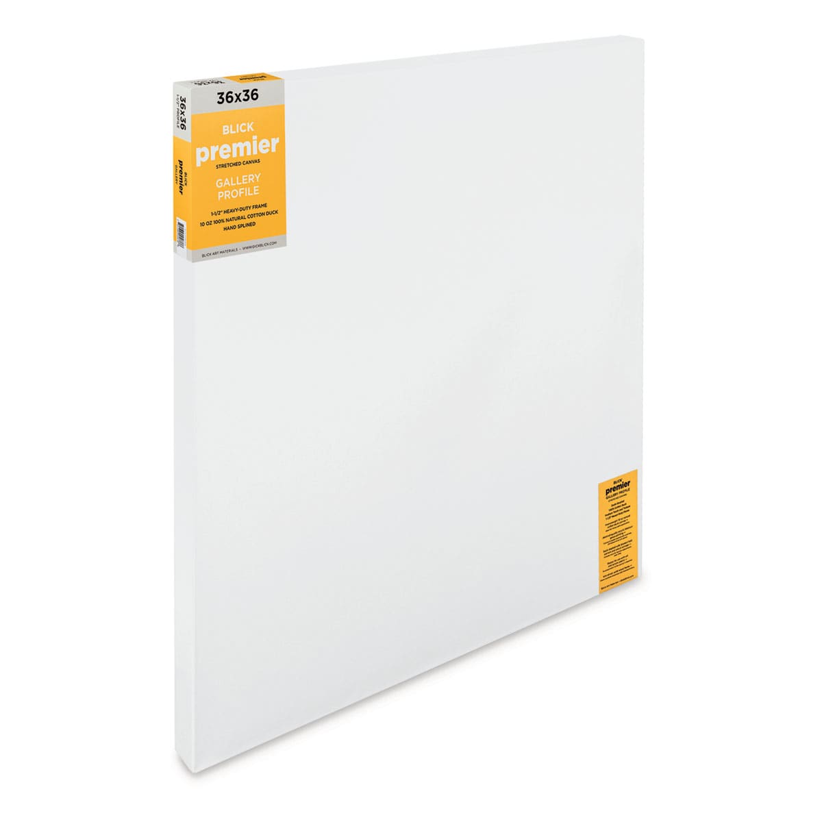 Blick Premier Stretched Cotton Canvas - Gallery Profile, Splined, 36" x 36" (side view)