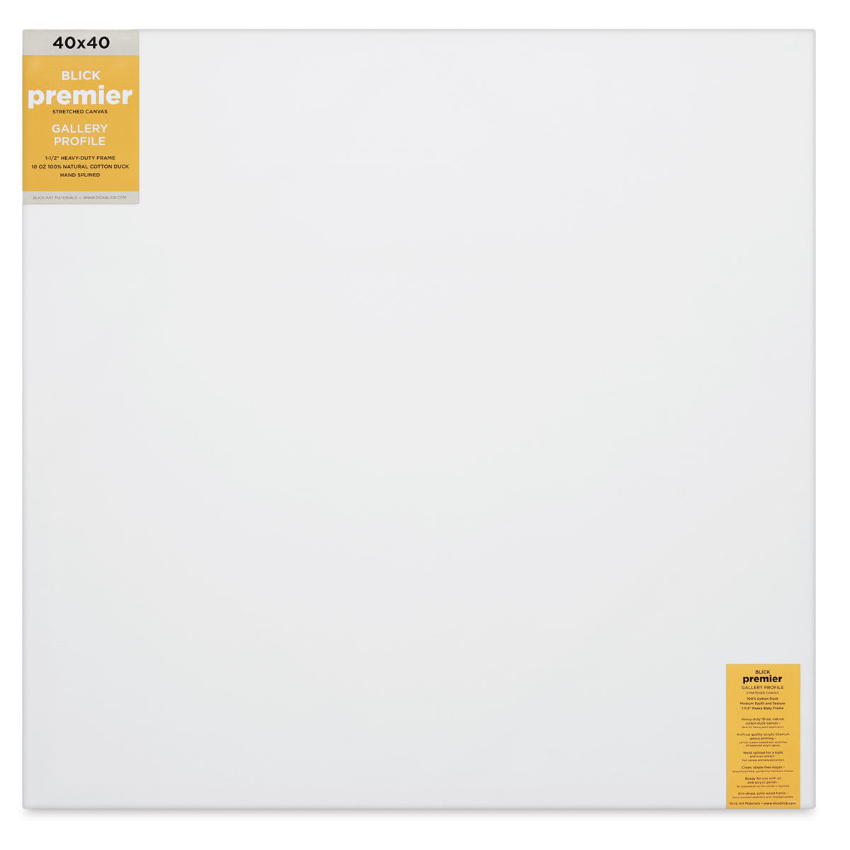 Blick Premier Stretched Cotton Canvas - Gallery Profile, Splined, 40" x 40" (front)