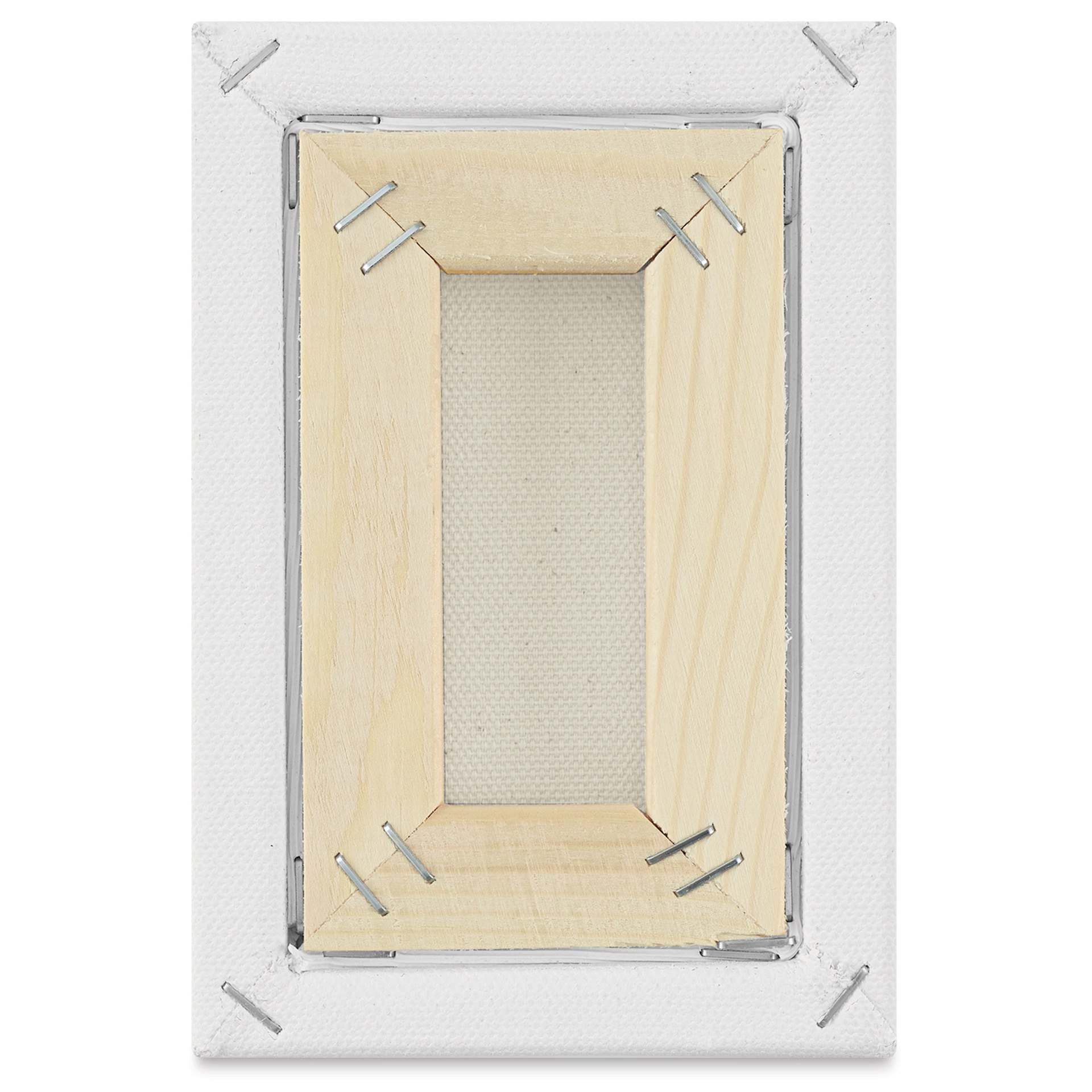 Blick Premier Stretched Cotton Canvas - Traditional Profile, Splined, 4" x 6", back