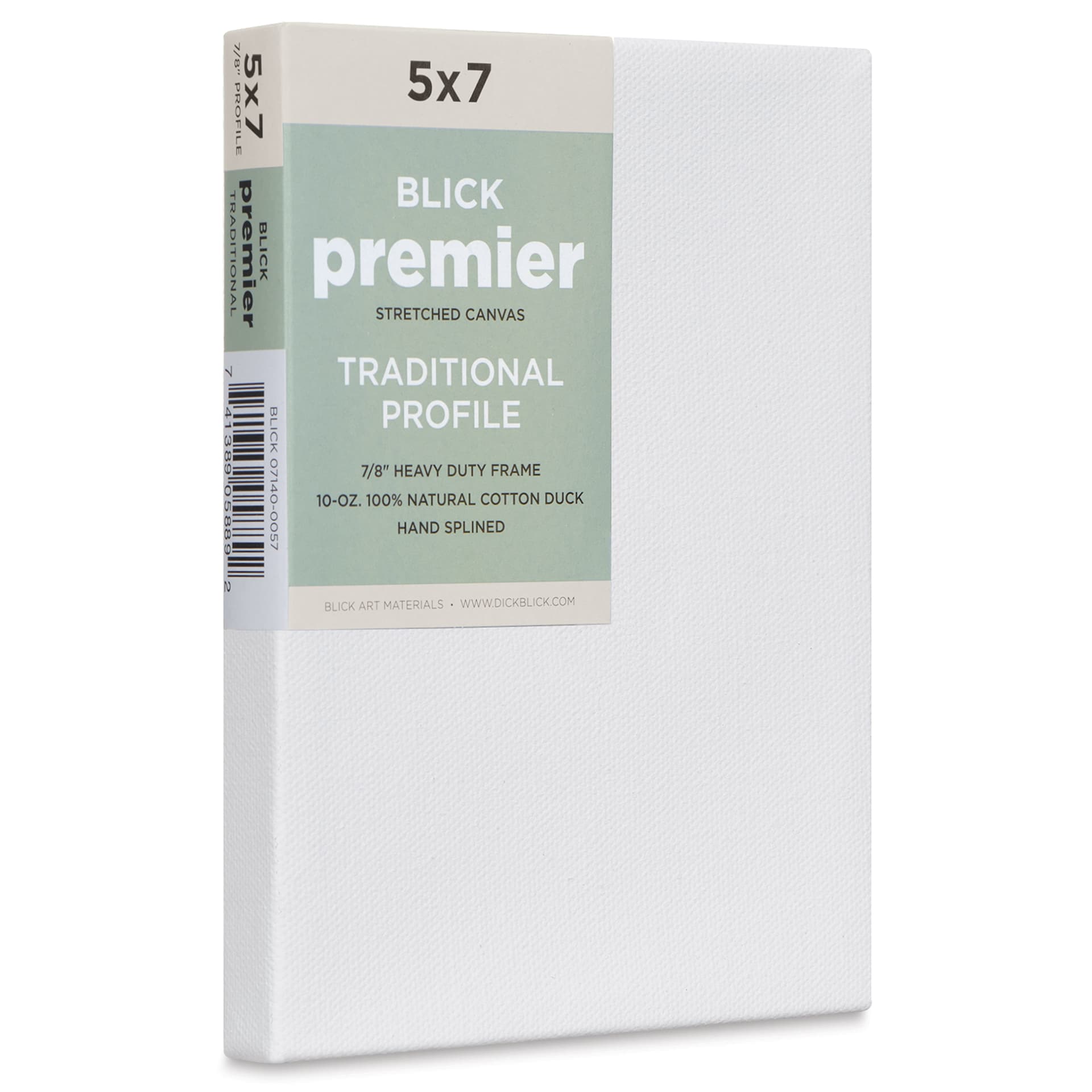 Blick Premier Stretched Cotton Canvas - Traditional Profile, Splined, 5" x 7" Blick Premier Stretched Cotton Canvas - Traditional Profile, Splined, 5" x 7"