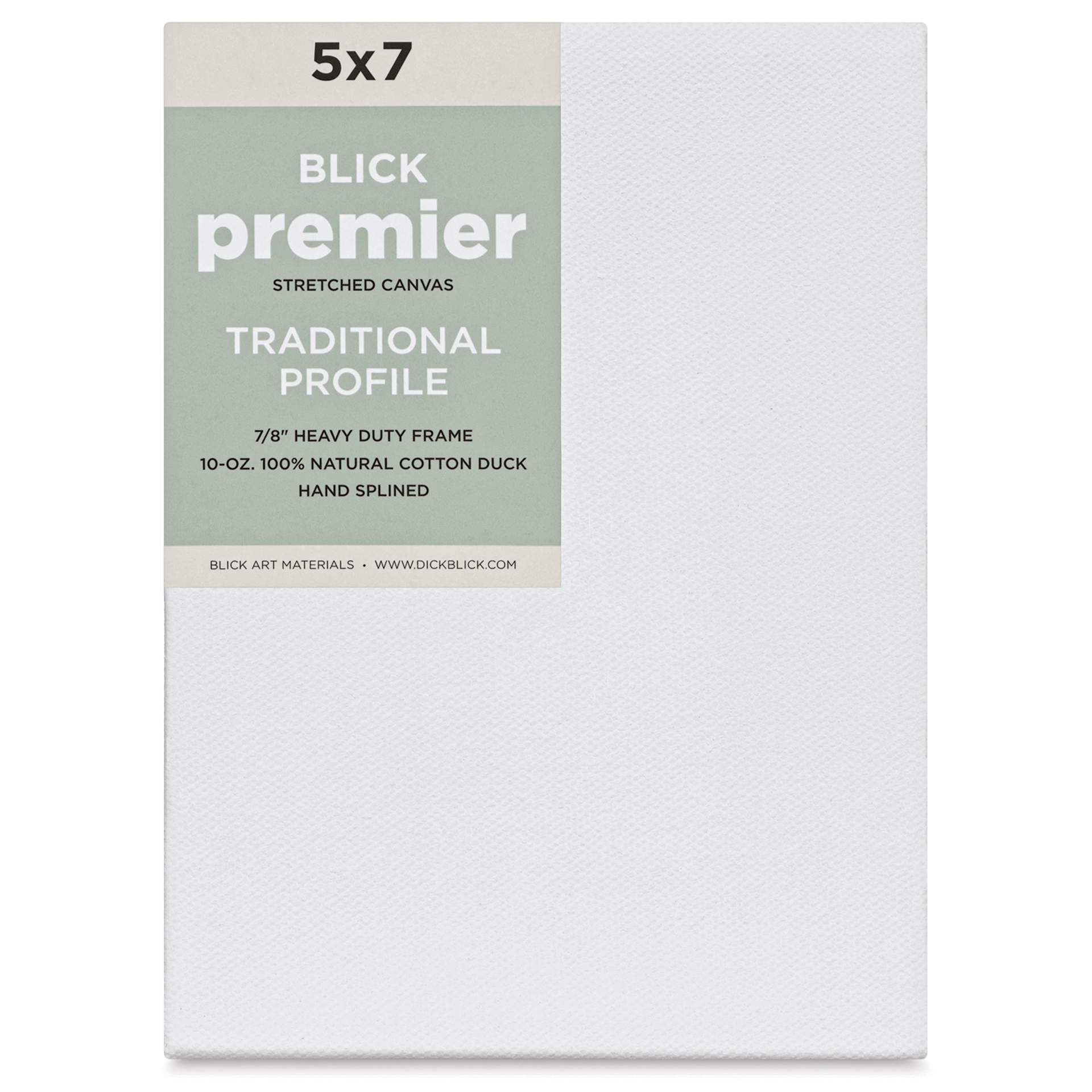 Blick Premier Stretched Cotton Canvas - Traditional Profile, Splined, 5" x 7", front Blick Premier Stretched Cotton Canvas - Traditional Profile, Splined, 5" x 7", front