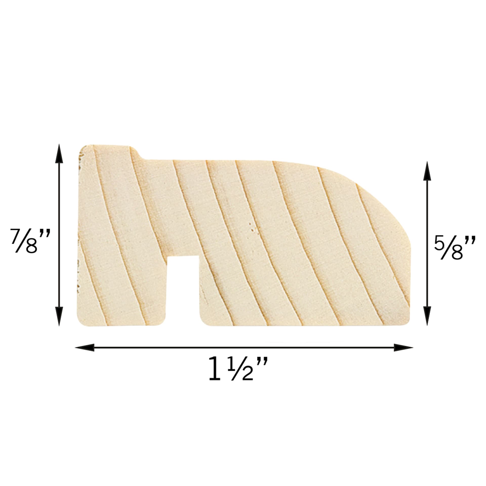 Profile of stretcher bar used for Splined Traditional Profile Canvases. Profile of stretcher bar used for Splined Traditional Profile Canvases.