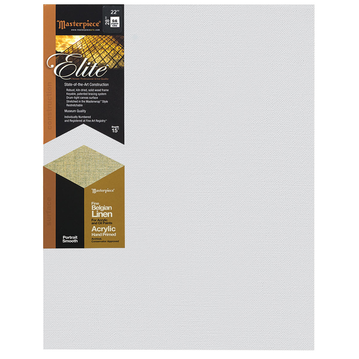 Masterpiece Elite Portrait Smooth Canvas - 22" x 28", Acrylic Primed front