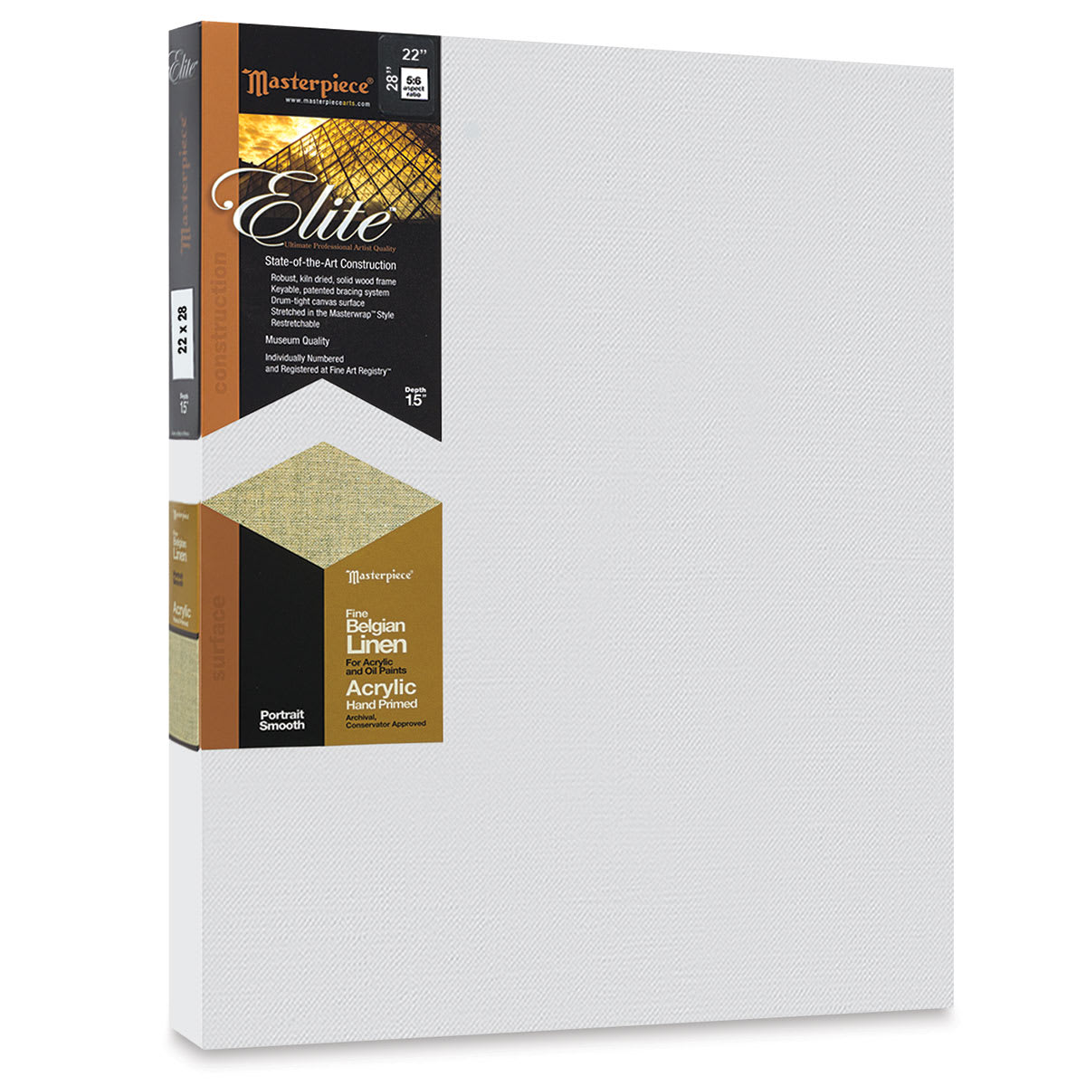 Masterpiece Elite Portrait Smooth Canvas - 22" x 28", Acrylic Primed