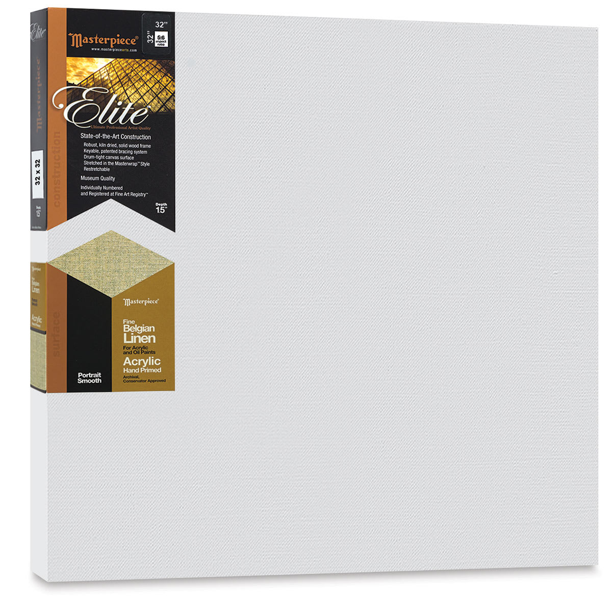 Masterpiece Elite Portrait Smooth Canvas - 32" x 32", Acrylic Primed