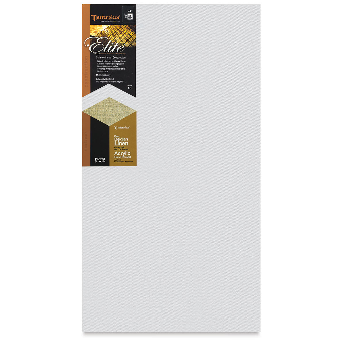Masterpiece Elite Portrait Smooth Canvas - 24" x 40", Acrylic Primed front