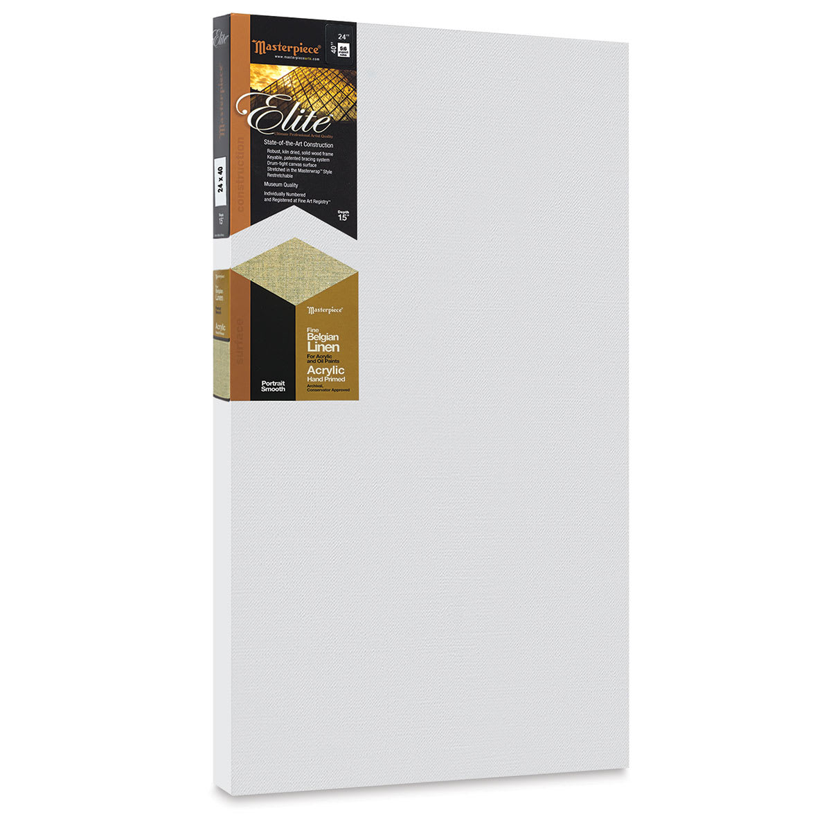 Masterpiece Elite Portrait Smooth Canvas - 24" x 40", Acrylic Primed