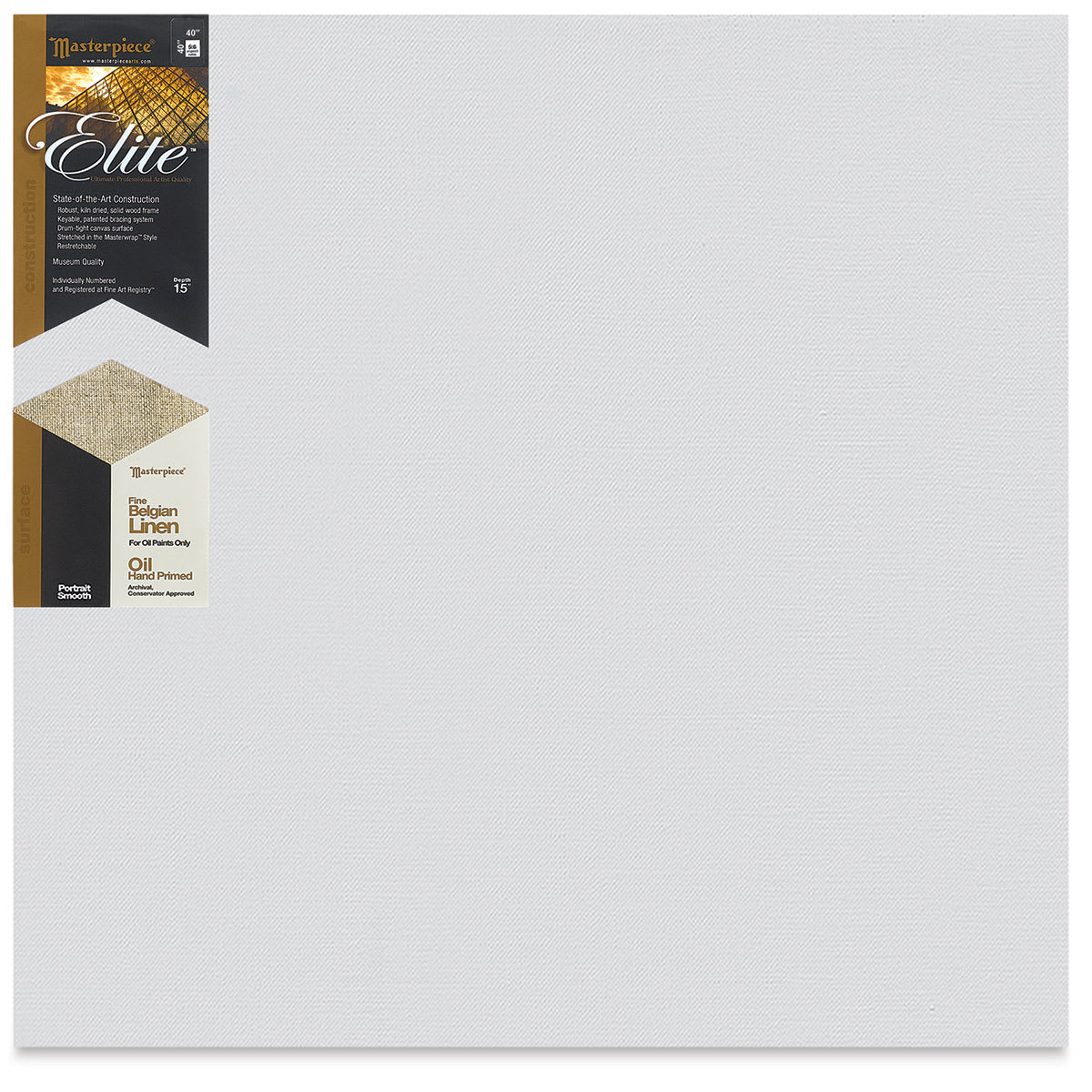 Masterpiece Elite Portrait Smooth Canvas - 40" x 40", Oil Primed