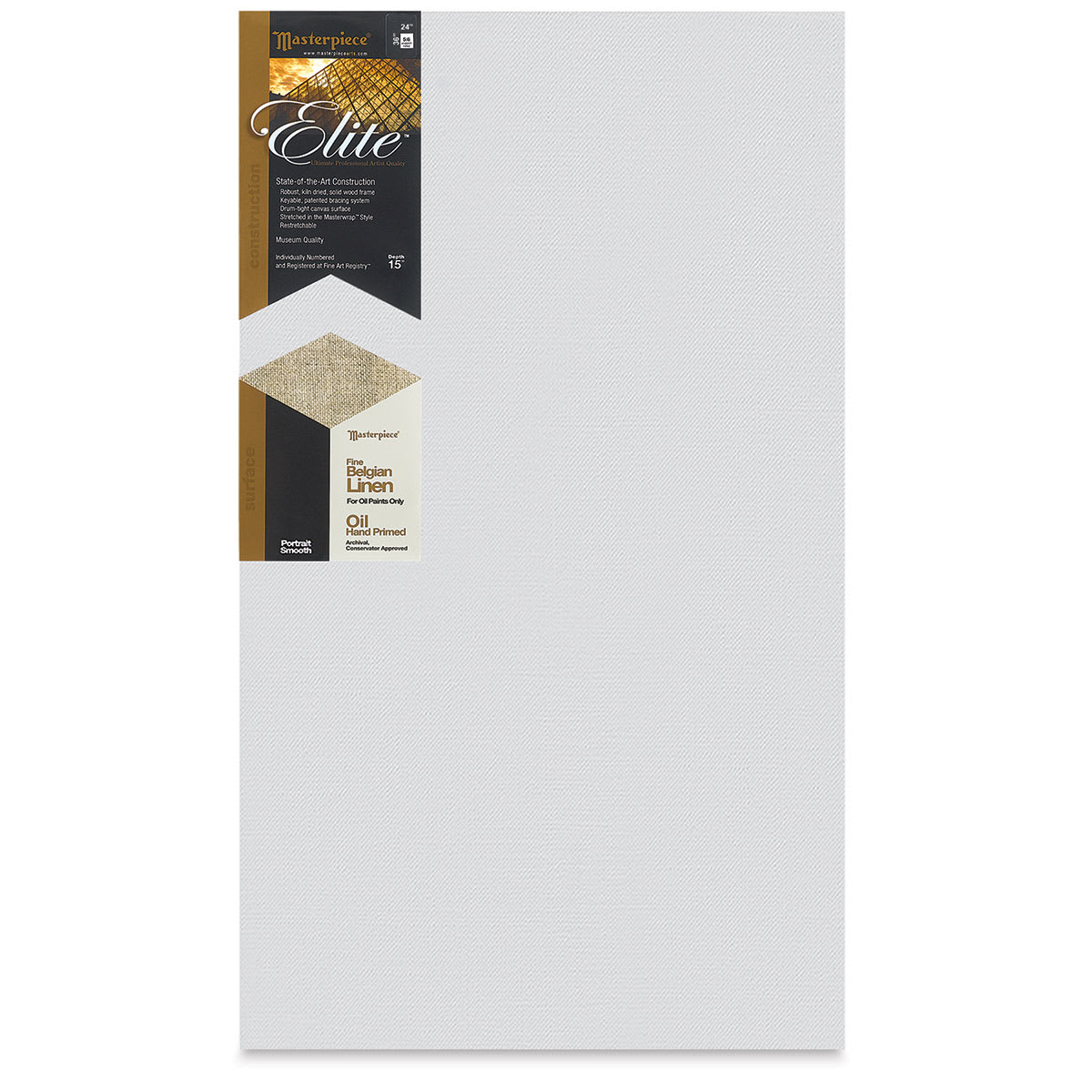 Masterpiece Elite Portrait Smooth Canvas - 24" x 36", Oil Primed